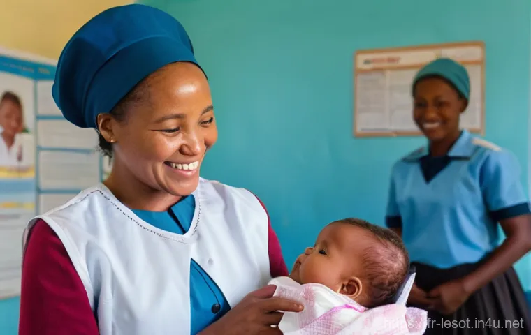 레소토와 유엔 관계 - **"A vibrant, positive scene in a rural Lesotho village showcasing sustainable development and innov...